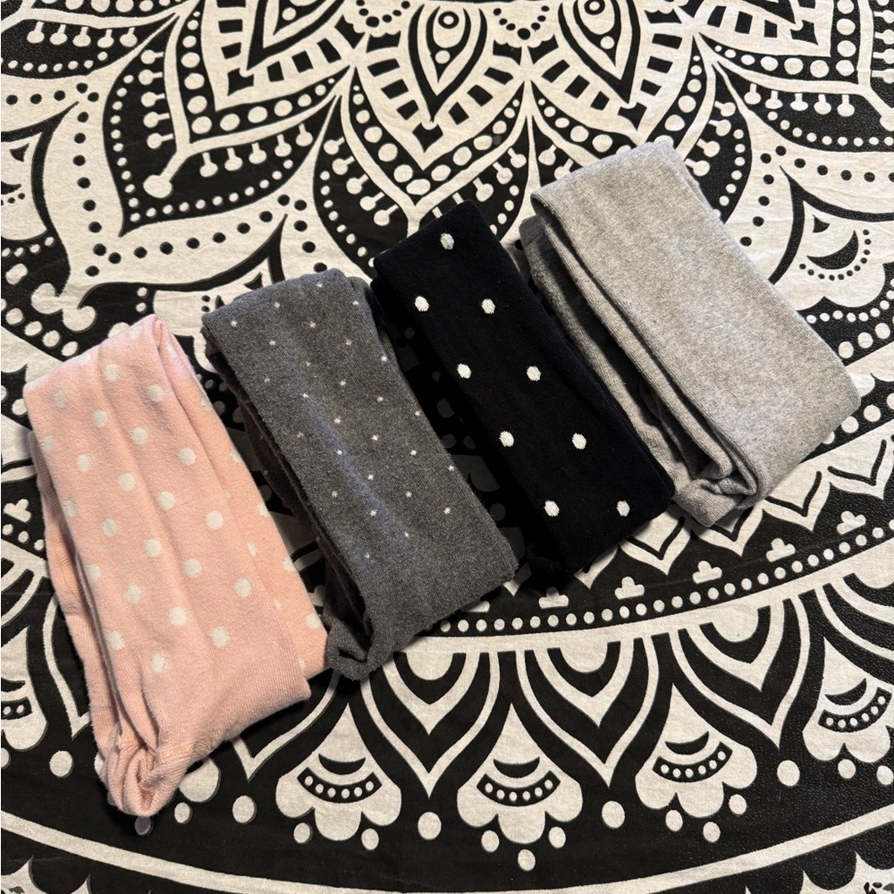 Girls knit cotton tights